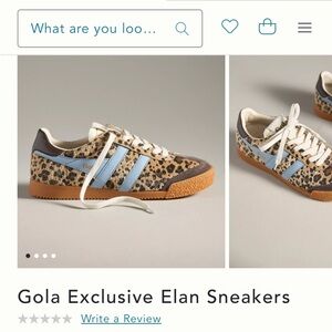 Gola Leopard Print and Blue Elan Sneakers